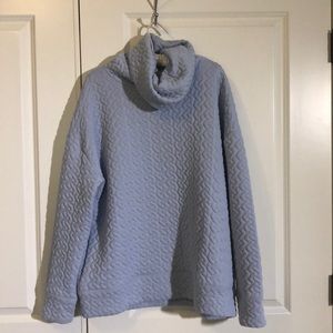 GapFit Jacquard Knit Funnel-Neck Sweatshirt